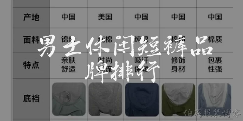 男士休闲短裤品牌排行:男士休闲短裤品牌排行中，哪些品牌最受欢迎？