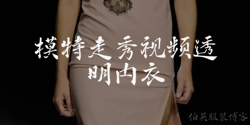 Model runway video transparent lingerie